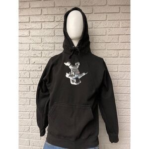 Smokepurpp Men Astronaut Graphic Black Long Sleeve Hooded Sweatshirt Size L